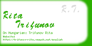 rita trifunov business card